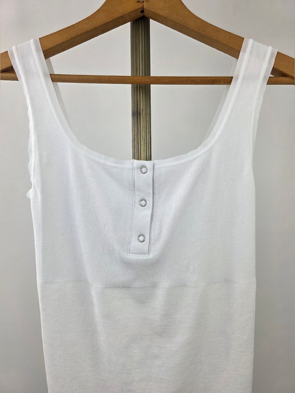 Popilush Women's White Button Front Shapewear Tummy Control Bodysuit Size XS/S - Picture 7 of 11